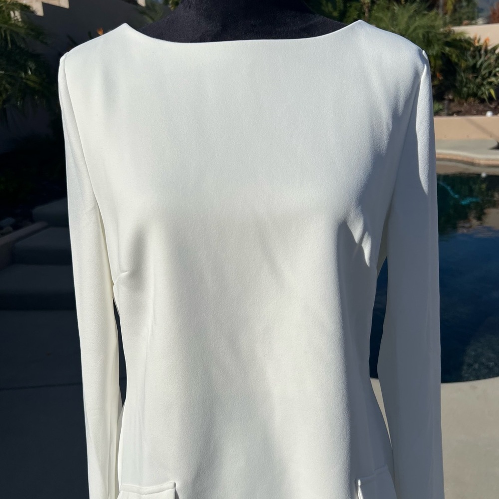 Elegant White Mini Dress - Picture 7 of 14